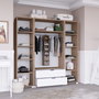 Hanah Home Nisan 1600-024 Nogal claro y blanco